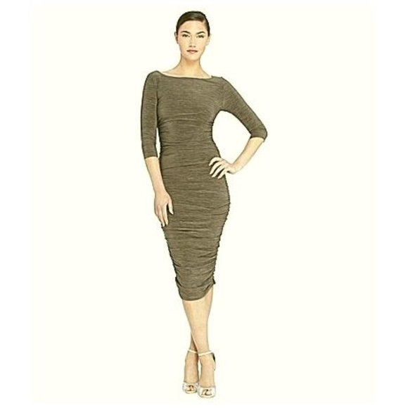 Catherine Malandrino Dresses & Skirts - 033 CATHERINE MALANDRINO Olive Melange Lansbury Dress sz L